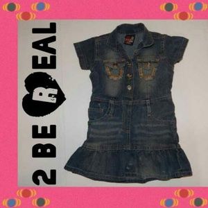 BUY 2 GET 1 FREE  Distressed Look Denim Dress!! 3T